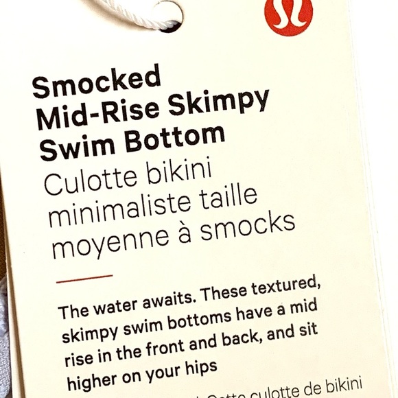 🌟NEW Smocked Mid-Rise Skimpy Swim Bottom SZ. 8   NWT - Picture 7 of 12